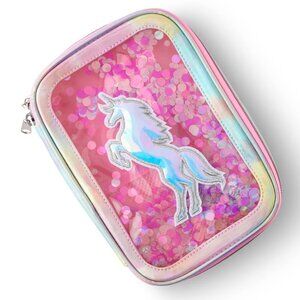 Girls Confetti Shaker Unicorn Pencil Case
